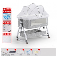 婴儿床可移动摇篮床便携式可折叠多种功能bb床新生儿宝宝床拼接大床