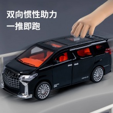 五开门儿童玩具小汽车双向惯性豪华商务面包车灯光仿真音效车模