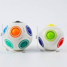 儿童玩具益智魔方彩虹球手指迷你足球异形魔方解压魔力球礼品