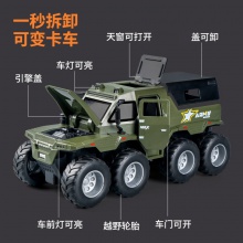 男孩礼物3-6岁小汽车仿真惯性装甲八轮越野车车门可开儿童玩具车