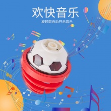 儿童礼物七彩闪光旋转弹跳音乐发光陀螺夜市小孩玩具摆摊货源