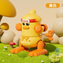 新品儿童上链发条翻斗小黄鸭翻跟斗翻身男女孩亲子互动发条小玩具