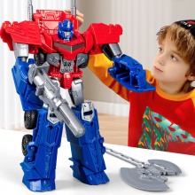 男孩玩具爆款手动变身汽车人恐龙模型机器人变形玩具反转车