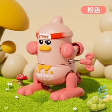 幼儿园小礼物上链空翻奋斗鸭宝宝玩具发条萌趣黄鸭儿童玩具