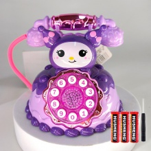 小库米电话机 卡通萌兔蛋糕音乐电话过家家女孩玩具 电话机玩具