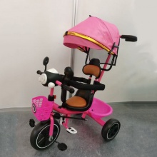 豪华轻便旅行多种功能儿童幼儿三轮车 带防侧翻踏板 头灯三轮车