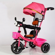 豪华轻便旅行多种功能儿童幼儿三轮车 带防侧翻踏板 头灯三轮车